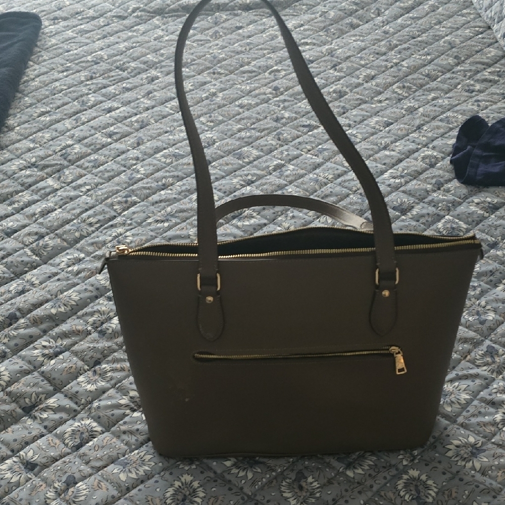 Coach Dark Brown Leather Tote - Picture 3 of 3